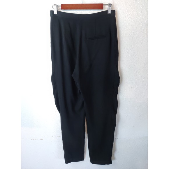 Sea New York Black Pleated Asymmetrical Closure Trouser Pants Size 4 - Picture 5 of 8